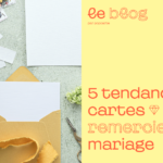 5 tendances de cartes de remerciements mariage